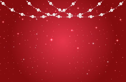 Abstract background with natural pearl garlands of beads. Vector illustration. EPS10