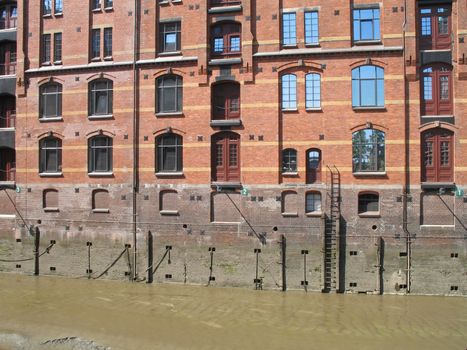 The Speicherstadt is an ensemble of warehouses in Hamburg, Germany.