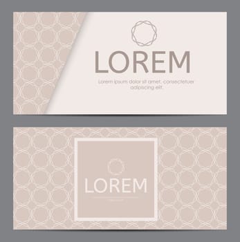 Abstract Business Card with Geometric Pattern. Vector Illustration EPS10