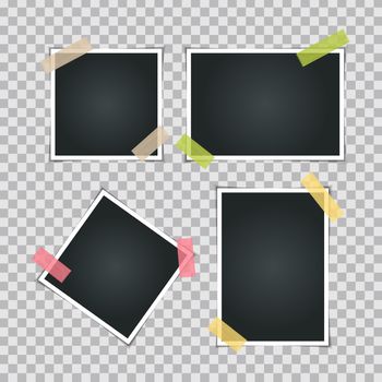 Instant Photos on Transparent  Background  Vector Illustration EPS10