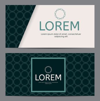 Abstract Business Card with Geometric Pattern. Vector Illustration EPS10
