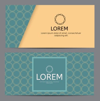 Abstract Business Card with Geometric Pattern. Vector Illustration EPS10