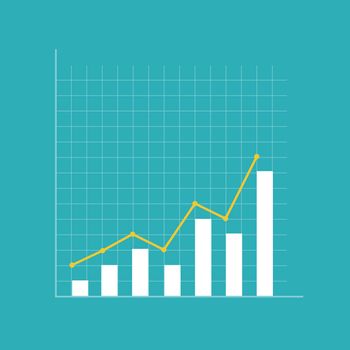 Abstract financial chart with arrow. Vector Illustration EPS10