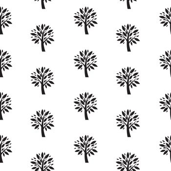 Abstract Vector Tree Seamless Pattern Background Illustration EPS10