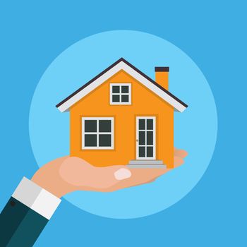 Real estate concept.  Buy house poster. Vector Illustration EPS10