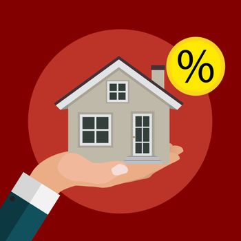 Real estate concept.  Buy house poster. Vector Illustration EPS10