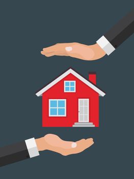 Real estate concept.  Buy house poster. Vector Illustration EPS10