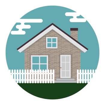 Abstract House Icon on White Background. Vector Illustration EPS10