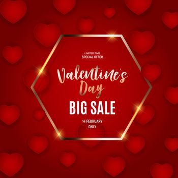 Valentine's Day Love and Feelings Sale Background Design. Vector illustration EPS10