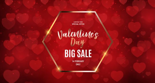 Valentine's Day Love and Feelings Sale Background Design. Vector illustration EPS10