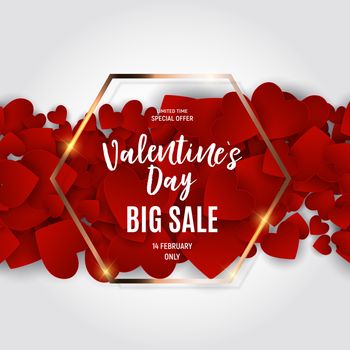 Valentine's Day Love and Feelings Sale Background Design. Vector illustration EPS10
