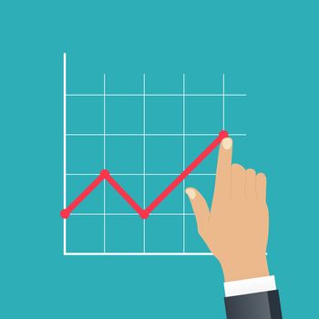 Growing business graph. Profit concept.Vector Illustration EPS10