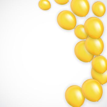 Group of Colour Glossy Helium Balloons Background. Set of  Balloons for Birthday, Anniversary, Celebration  Party Decorations. Vector Illustration EPS10
