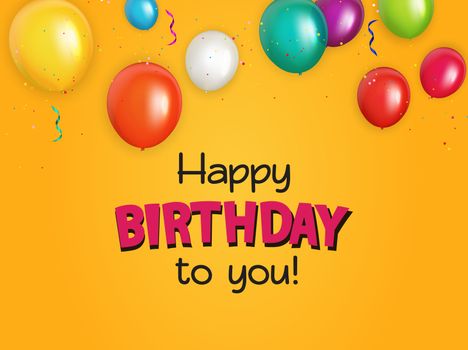 Group of Colour Glossy Helium Balloons Background. Set of  Balloons for Birthday, Anniversary, Celebration  Party Decorations. Vector Illustration EPS10
