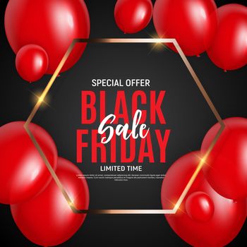 Black Friday Sale Banner Template. Vector Illustration EPS10
