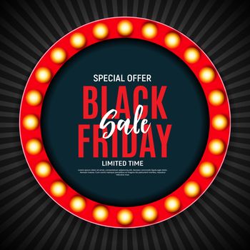 Black Friday Sale Banner Template. Vector Illustration EPS10

