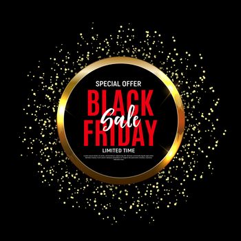 Black Friday Sale Banner Template. Vector Illustration EPS10