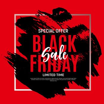 Black Friday Sale Banner Template. Vector Illustration EPS10
