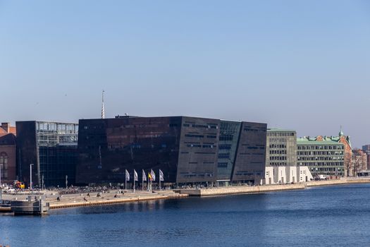 Copenhagen, Denmark - February 27, 2019: The Royal Library, also know as the Black Diamond