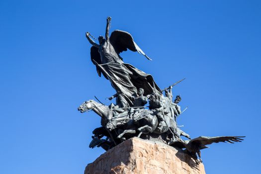 Mendoza, Argentina - November 22, 2015: The monument on top of the hill of glory, set in place for the anniversary of the Battle of Chacabuco in Mendoza