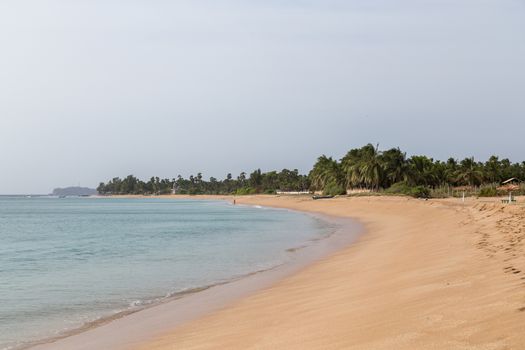 Trincomalee, Sri Lanka - August 20, 2018: An untouched sand beach in Nilaveli district