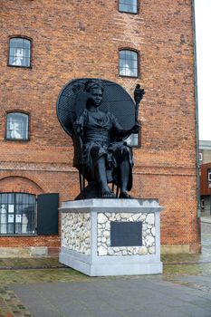 Copenhagen, Denmark - February 7, 2020: I Am Queen Mary statue by Virgin Islands artist La Vaughn Belle and Danish artist Jeannette Ehlers.