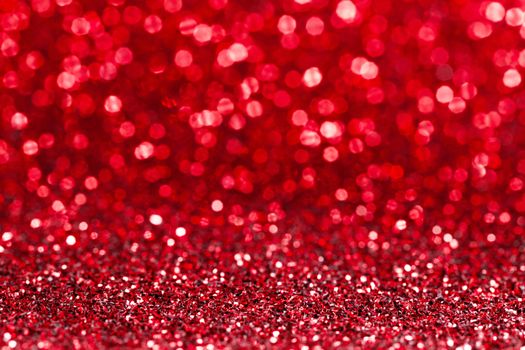 Shiny red bokeh glitter lights abstract background, Christmas New Year Valentines day party celebration concept