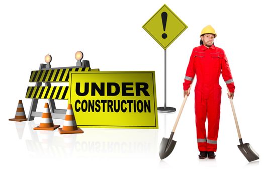 Concept of under construction for your webpage