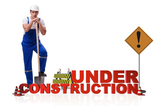 Concept of under construction for your webpage