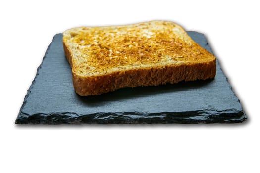 a delicious fresh bread with herb cream for the breakfast