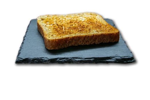 a delicious fresh bread with herb cream for the breakfast