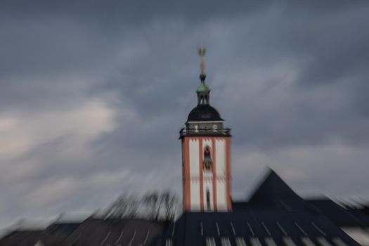 Church tower with crown in Siegen