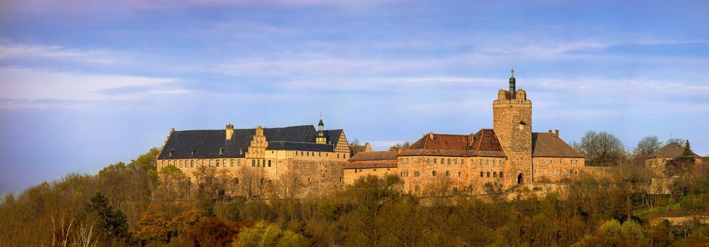 a romantic castle in the city of allstedt saxony anhalt germany