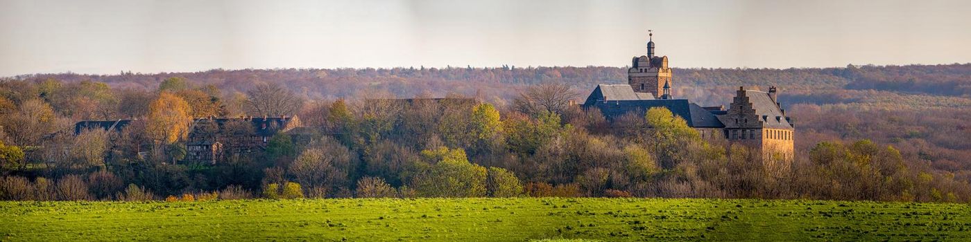 a romantic castle in the city of allstedt saxony anhalt germany