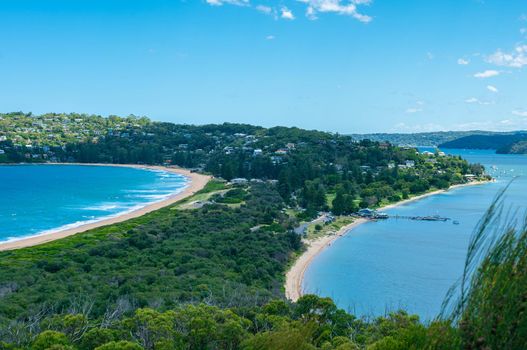 The beach called palm in Sydney Australia. which has two side of beach.