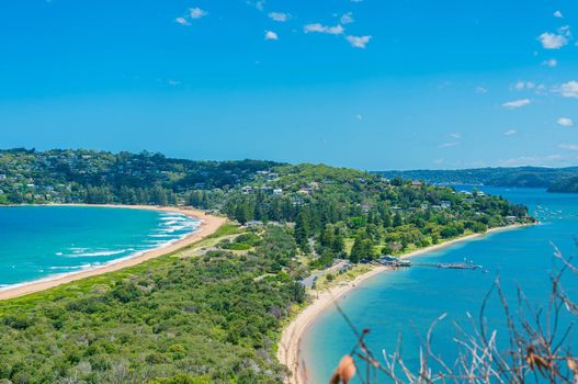 The beach called palm in Sydney Australia. which has two side of beach.