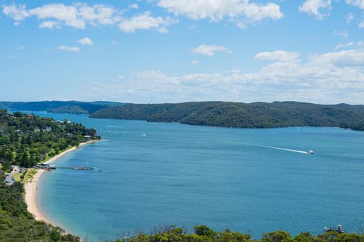 The palm beach of Sydney Australia with beautiful clear sky.