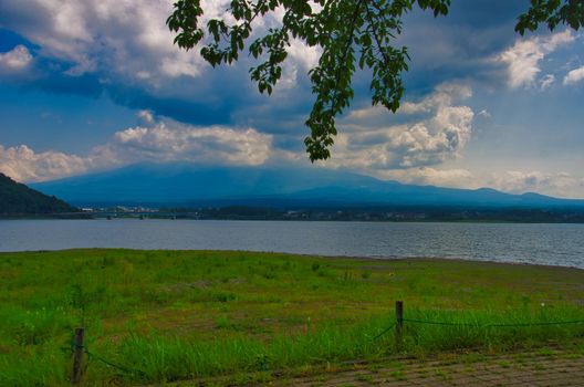 Lake of Fuji in Japan