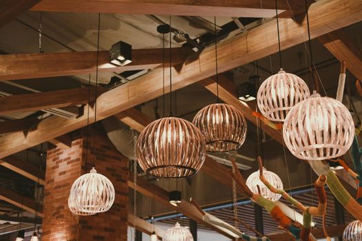 decorative lamp decorating on ceiling