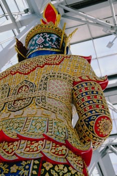 Thai giant gardian sculpture statue