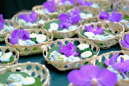 coconut dessert. Thai traditional snack