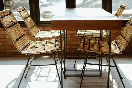 chair table for resting in living room