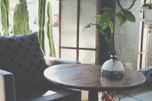 pillow on chair sofa at patio at home