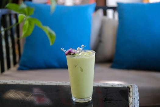 blended avocado fruit smoothie milkshake with milk yogurt