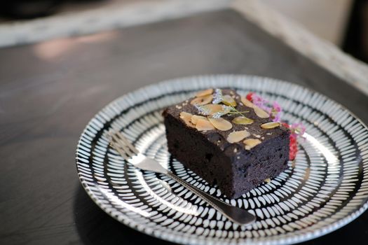dark chocolate homemade keto vegan flourless brownie