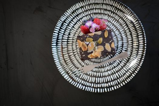 dark chocolate homemade keto vegan flourless brownie