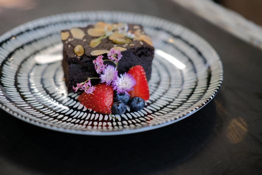 dark chocolate homemade keto vegan flourless brownie