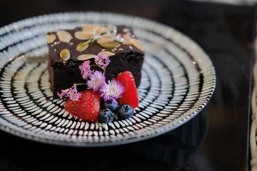 dark chocolate homemade keto vegan flourless brownie