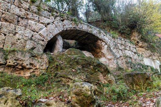 ancient bridge of the bull along the black river of terni