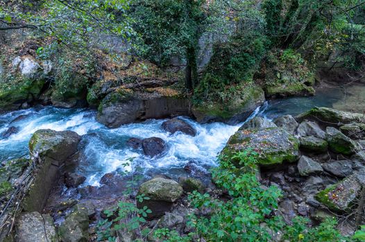 ancient bridge of the bull along the black river of terni